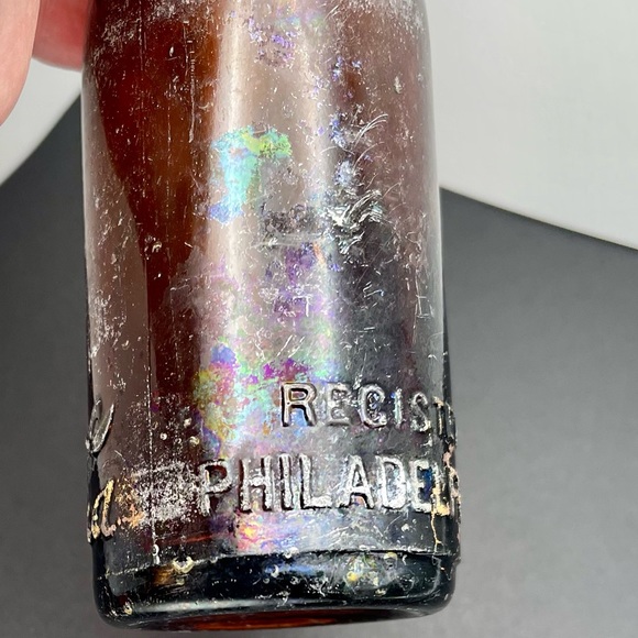 Coca-Cola Co. Amber, Vintage, Bottle, Registered, Philadelphia, PA (C C Co.-14) - Picture 6 of 16